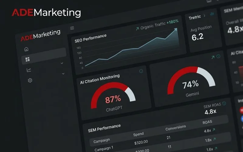 ADE Marketing technology dashboard